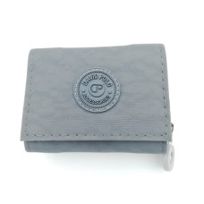 Дамски портфейл малък с цип в сиво -DAVID POLO