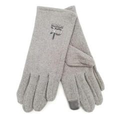 Зимни дамски ръкавици маркови в сиво Calvin Klein