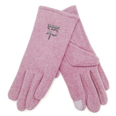 Зимни дамски ръкавици в лилаво маркови Calvin Klein