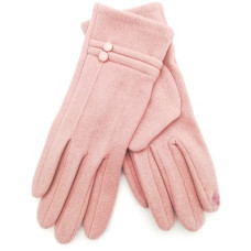 Розови дамски ръкавици с две копчета