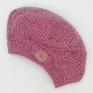 Дамска зимна шапка ангора в розово