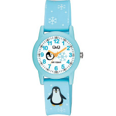 Детски аналогов часовник с пингвин воден Q&Q - V22A-006VY