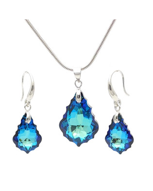 Бижута сваровски комплект колие и висящи обеци Baroque-BBL