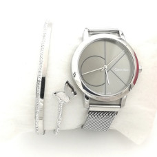 Марков дамски комплект часовник и гривна от стомана