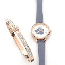 Дамски подаръчен комплект часовник и гривна от медицинска стомана