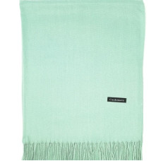 Кашмирен шал цвят мента дамски, едноцветен