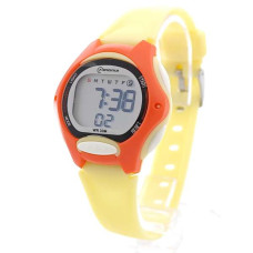 Електронен детски часовник с аларма в жълто и оранжево 