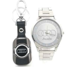 Мъжки комплект на AUDI- Часовник и ключодържател