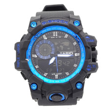 Мъжки часовник реплика с голям циферблат в черно и синьо Мъжки часовник реплика с голям циферблат в черно и синьо