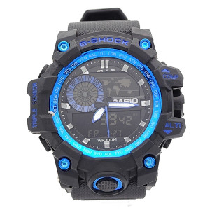 Мъжки часовник реплика с голям циферблат в черно и синьо Мъжки часовник реплика с голям циферблат в черно и синьо