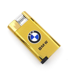 Запалка за подарък BMW – златиста ветроупорна запалка с джет пламък