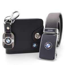 Подарък за БМВ феновете - Комплект колан, портфейл и ключодържател Подарък за БМВ феновете - Комплект колан, портфейл и ключодържател