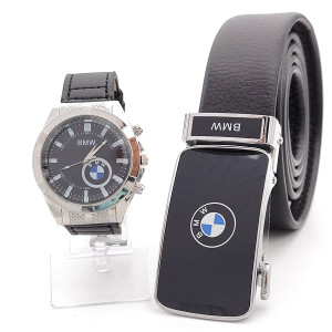 Подарък за БМВ фен-Комплект часовник и колан 
