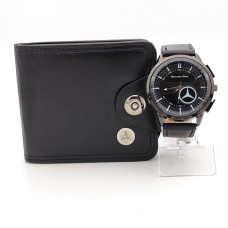 Подарък за мъж мерцедес-Часовник и портфейл  Подарък за мъж мерцедес-Часовник и портфейл