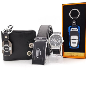 Ауди подарък за мъж луксозен сет от 5 части- Луксозни аксесоари 