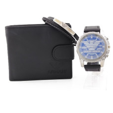 Мъжки комплект часовник, портфейл и гривна – Марков подарък за мъж Мъжки комплект часовник, портфейл и гривна – Марков подарък за мъж