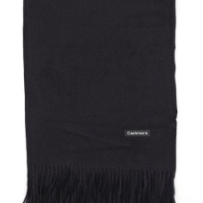 Класически черен мъжки шал от кашмир едноцветен Класически черен мъжки шал от кашмир едноцветен