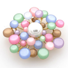 Брошка с цветни перли в пастелни тонове – стилен аксесоар за жена Брошка с цветни перли в пастелни тонове – стилен аксесоар за жена