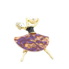 Брошка нежна балерина с перла Брошка нежна балерина с перла