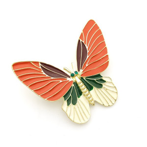 Брошка пеперуда луксозен дизайнерски модел в няколко цвята 