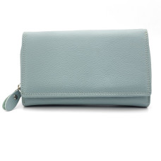 Луксозно дамско портмоне естествена кожа с много отделения и цип