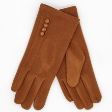 Дамски ръкавици с копчета в кафяво-Елегантни Дамски ръкавици с копчета в кафяво-Елегантни