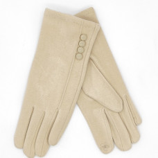 Елегантни дамски ръкавици в бежово с четири копчета