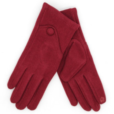 Елегантни дамски ръкавици в бордо с копче ,зимни