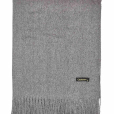 Дамски кашмирен шал едноцветен тъмносив 