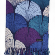 Дамски шал с ресни пъстър-Кашмир