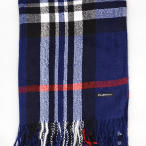 Кашмирен дамски шал в синьо BURBERRY