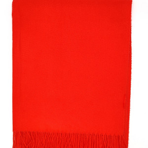 Червен дамски шал едноцветен кашмир Червен дамски шал едноцветен кашмир