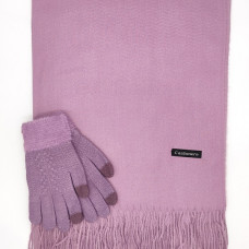 Шал и ръкавици в лилаво – дамски комплект от 2 части, топъл и стилен подарък Шал и ръкавици в лилаво – дамски комплект от 2 части, топъл и стилен подарък