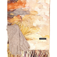 Комплект шал и ръкавици в бежово – елегантен зимен сет с кашмирен шал Комплект шал и ръкавици в бежово – елегантен зимен сет с кашмирен шал