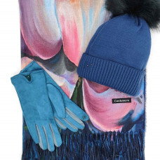 Уникален зимен комплект от 3 части-Шал, шапка и ръкавици