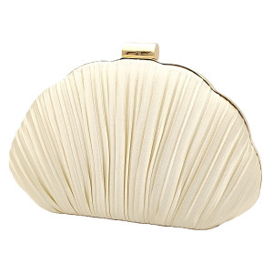 Бежов сатенен клъч- Официална чанта Бежов сатенен клъч- Официална чанта