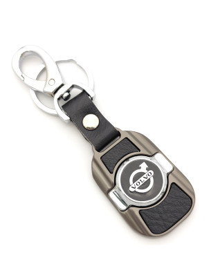 Ключодържател за кола VOLVO от естествена кожа и стомана