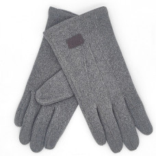 Луксозни мъжки ръкавици в сиво с подплата