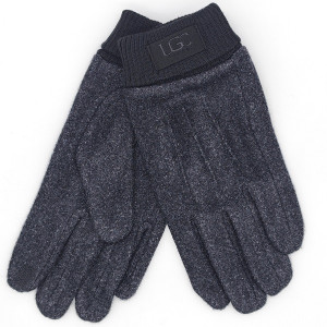 Мъжки ръкавици тъчскрийн в сиво с ластик