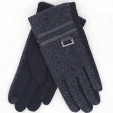 Мъжки зимни ръкавици с декоративна катарама и кожени ленти