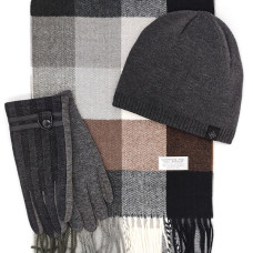 Мъжки комплект – кашмирен шал каре с шапка и ръкавици-Коледен подарък за мъж Мъжки комплект – кашмирен шал каре с шапка и ръкавици-Коледен подарък за мъж