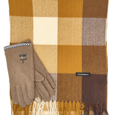 Шал и ръкавици Calvin Klein – кашмирен шал в кафяво и горчица, мъжки зимен комплект Шал и ръкавици Calvin Klein – кашмирен шал в кафяво и горчица, мъжки зимен комплект