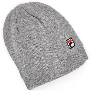 Мъжка зимна шапка с емблема в светлосив цвят