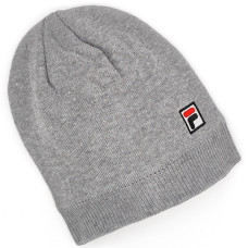 Мъжка зимна шапка с емблема в светлосив цвят