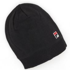 Мъжка зимна шапка в черен цвят с декоративна емблема