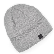 Зимна мъжка шапка в светлосив цвят с подплата и подгъв RADO