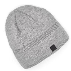 Зимна мъжка шапка в светлосив цвят с подплата и подгъв RADO