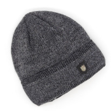 Зимна шапка в тъмно сиво с подгъв-Мъжка