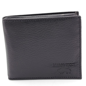 Марков мъжки портфейл от естествена кожа черен Marco Lucci с 11 отделения Марков мъжки портфейл от естествена кожа черен Marco Lucci с 11 отделения