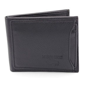 Мъжки портфейл за карти от естествена кожа черен Marco Lucci Мъжки портфейл за карти от естествена кожа черен Marco Lucci